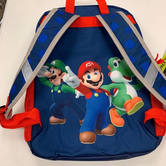 Nintendo Super Mario Bros 17" Large Backpack for Kids Luigi Mario - Picture 4 of 10